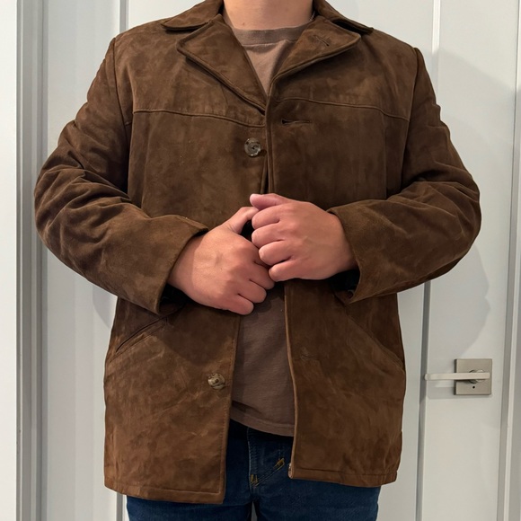 Suede Coat with Fleece Lining (Tall) - Picture 4 of 15